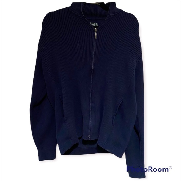 Dark Navy Zip Up Sweatshirt Hathaway H5 series - Picture 2 of 6